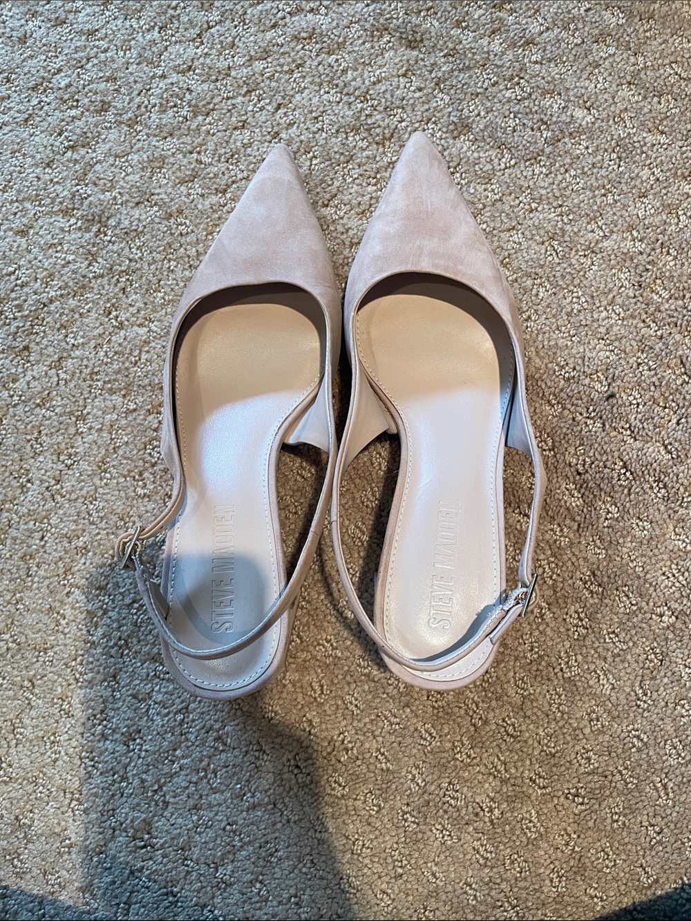Steve Madden Blush Pointed-Toe Slingback Flats